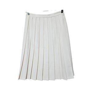 Vintage Jessica Scott Pleated Skirt Size 14 Ivory USA ILGWU Tag Preppy Old Money